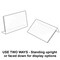 Azar Displays Angled L-Shaped Sign Holder Frame W/ Slant Back Design 8.5''x 5.5''High- Horizontal/Landscape, 10PK 112704-10PK - alternate 3